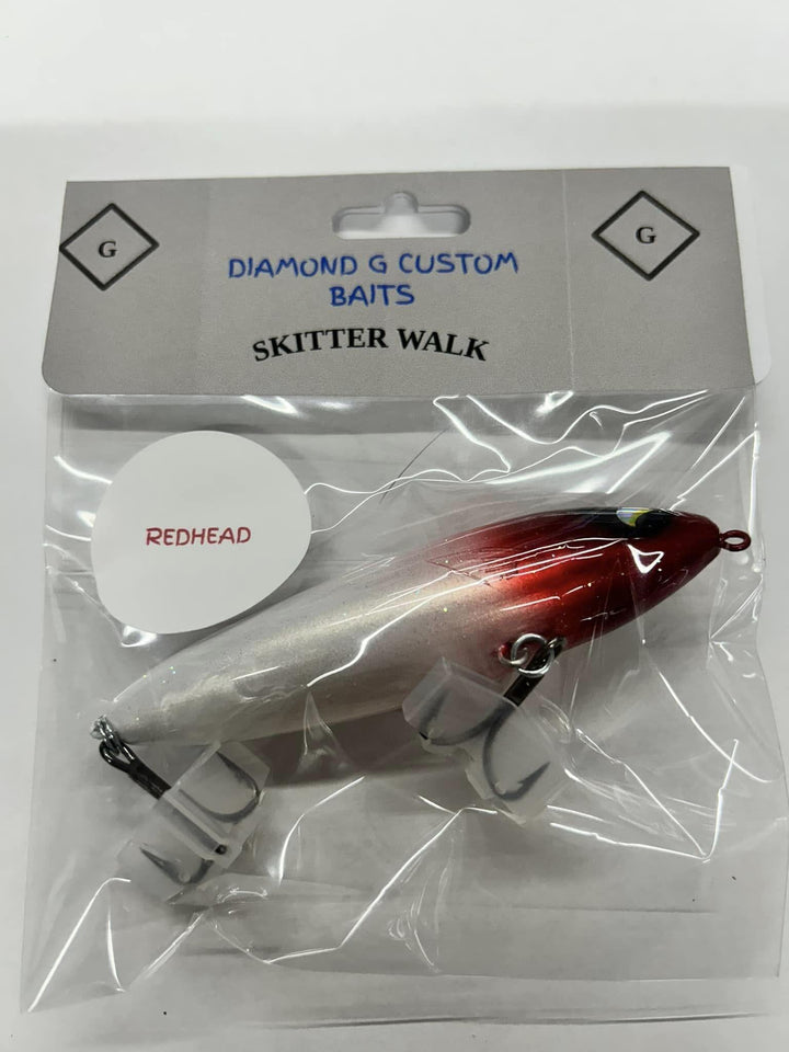 Diamond G Custom Baits - Skitter Walk Diamond G Custom Baits Redhead 