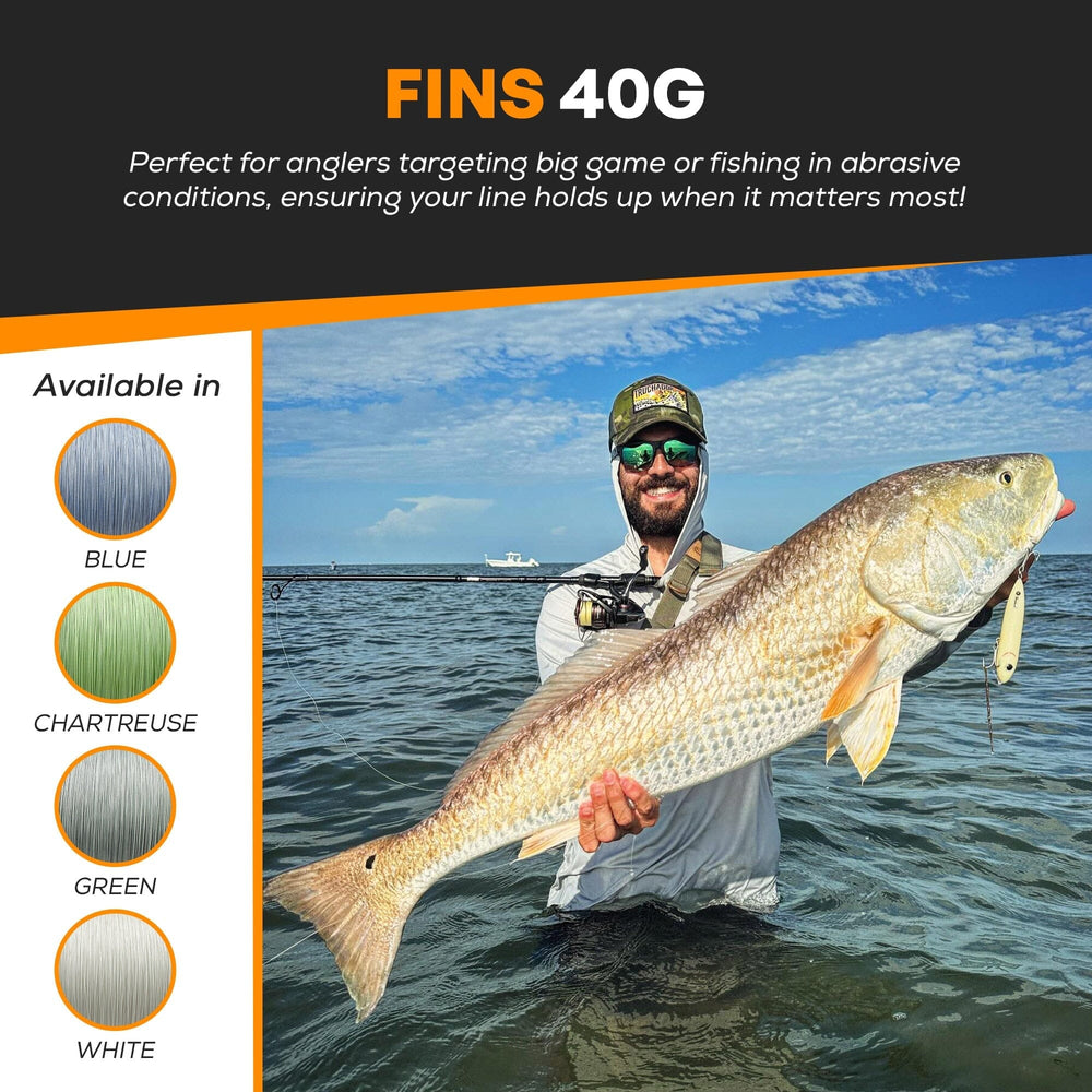 40G Fishing Braid 15-50lb. Fishing Line FINS Braids 