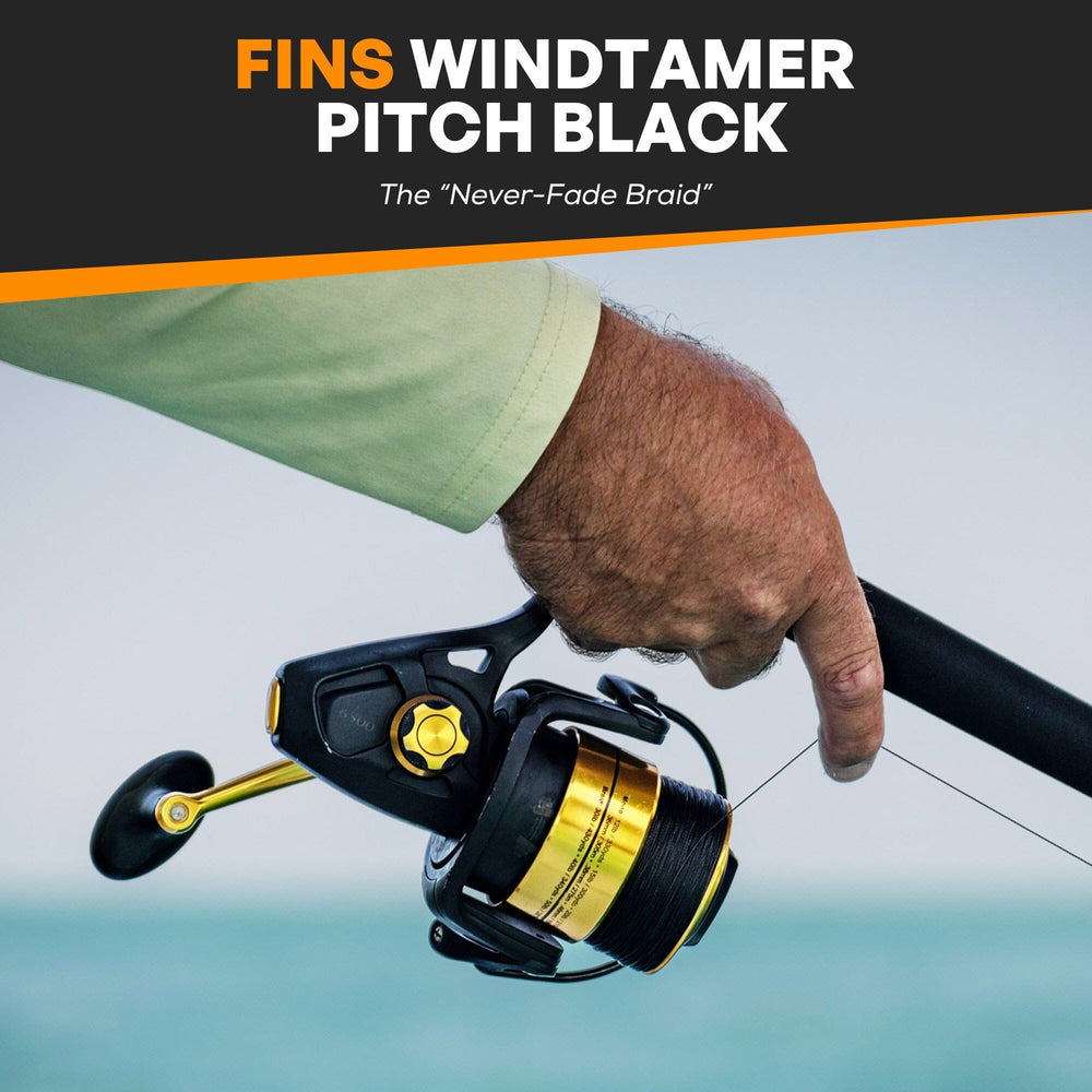 Windtamer Pitch Black Braid Fishing Line FINS Braids 