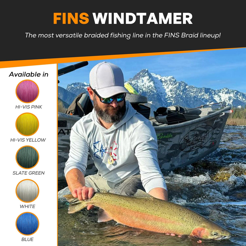 Windtamer Fishing Braid 50-80lb. Fishing Line FINS Braids 