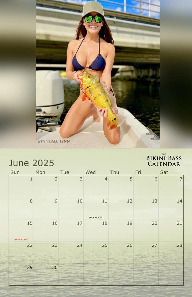 The 2025 Bikini Bass Fishing Calendar Bikini Bowfishing 