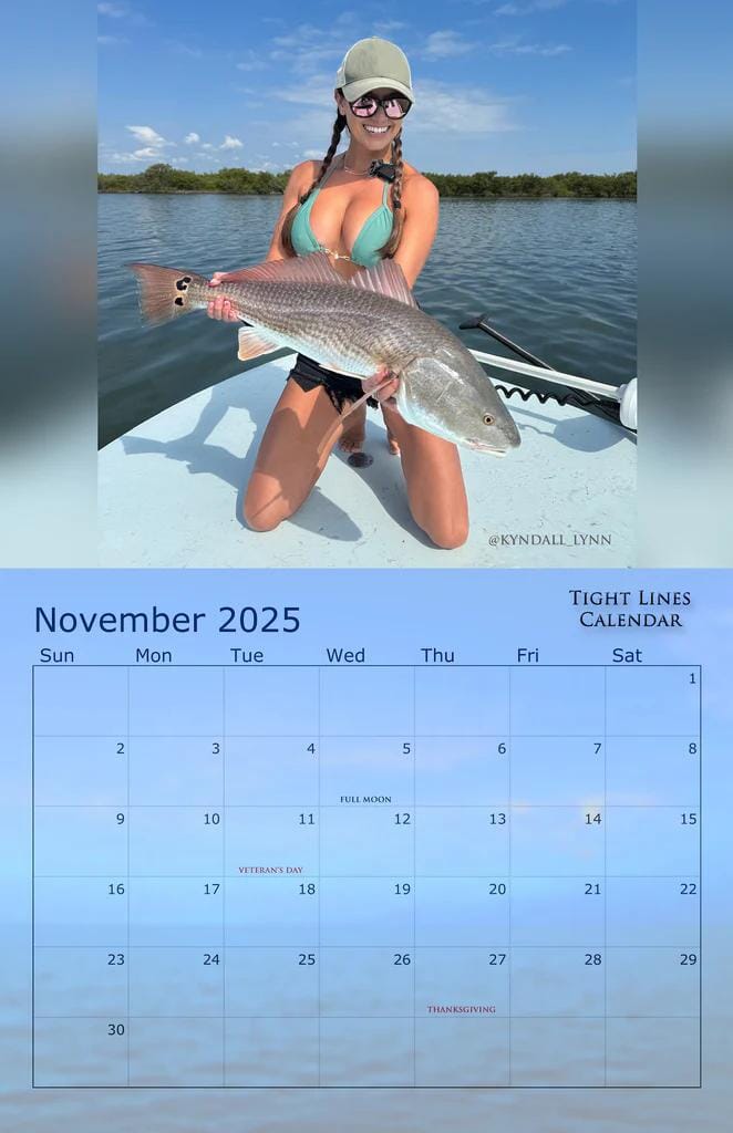 The 2025 Tight Lines Saltwater Fishing Calendar Line Cutterz