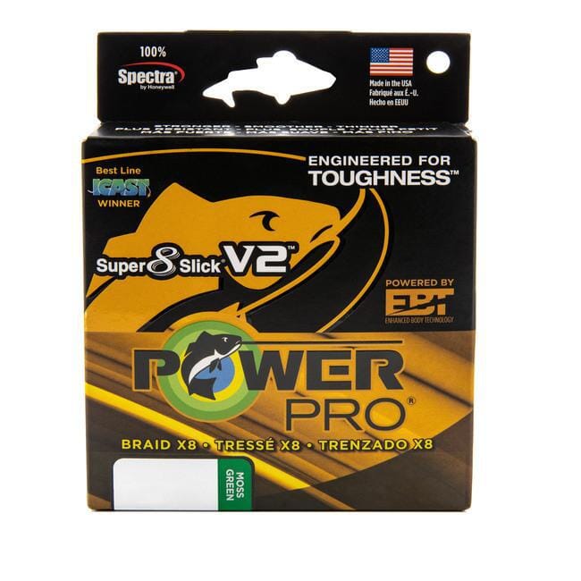 PowerPro Super Slick 8 V2 Braided Fishing Line Fishing Line PowerPro Moss Green 8 150yd