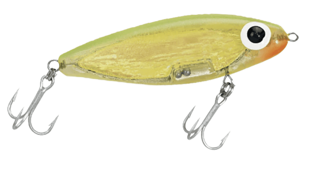 Paul Brown's Soft-Dine Suspending Twitchbait Lure Mirrolure Chartreuse Back/Chartreuse Crinkle 