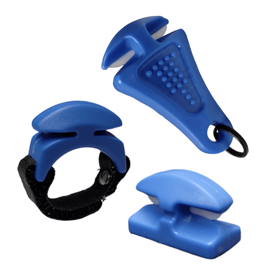 "TRIPLE PLAY" Fishing Line Cutter Multi-Pack Combo Cutter Line Cutterz Blue Eco-Friendly Packaging 