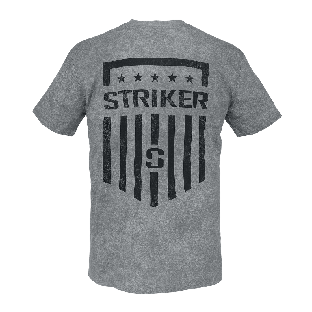 Striker® Freedom Flag Tee Clothing Striker Gray S 