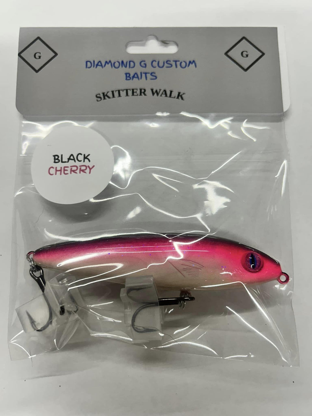 Diamond G Custom Baits - Skitter Walk Diamond G Custom Baits Black Cherry 