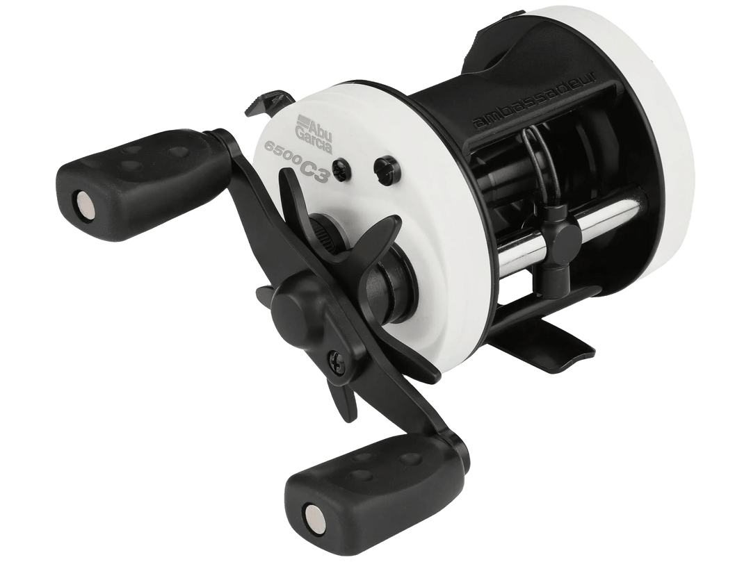 Abu Garcia - "The White Edition" Ambassadeur C3 Round Baitcast Reel Fishing Reel Abu Garcia Right-Hand 6500 5.3:1