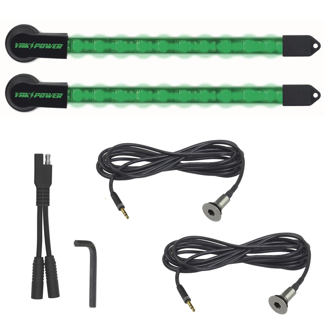 LED Light Kit (2pc) Yak-Power Green 10" 