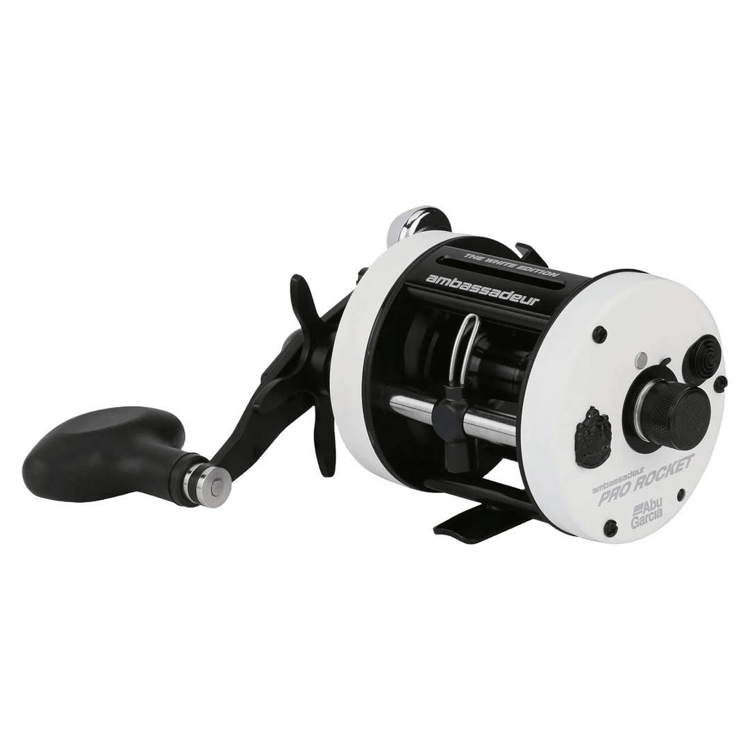 Abu Garcia - "The White Edition" Ambassadeur CS Pro Rocket Round Baitcast Reel Fishing Reel Abu Garcia Right-Hand 6500 5.3:1