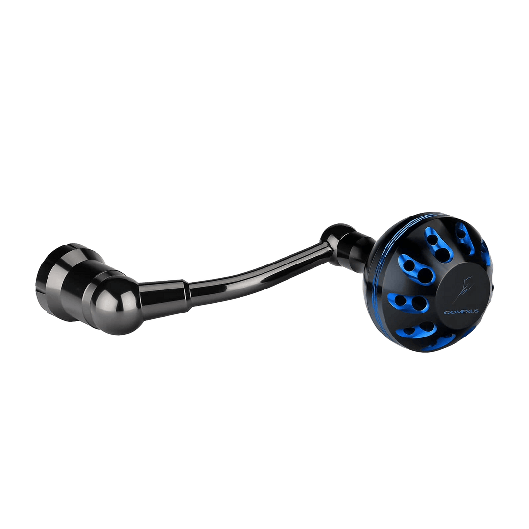 Gomexus Plug&Play Aluminum Power Handle For Daiwa Saltist Spinning Reel Gomexus Saltist 2500-4000/MQ 5000-6000 Black/Blue 