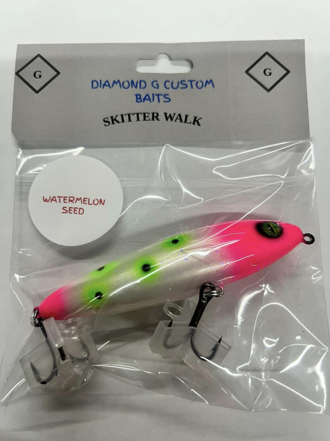 Diamond G Custom Baits - Skitter Walk Diamond G Custom Baits Watermelon Seed 