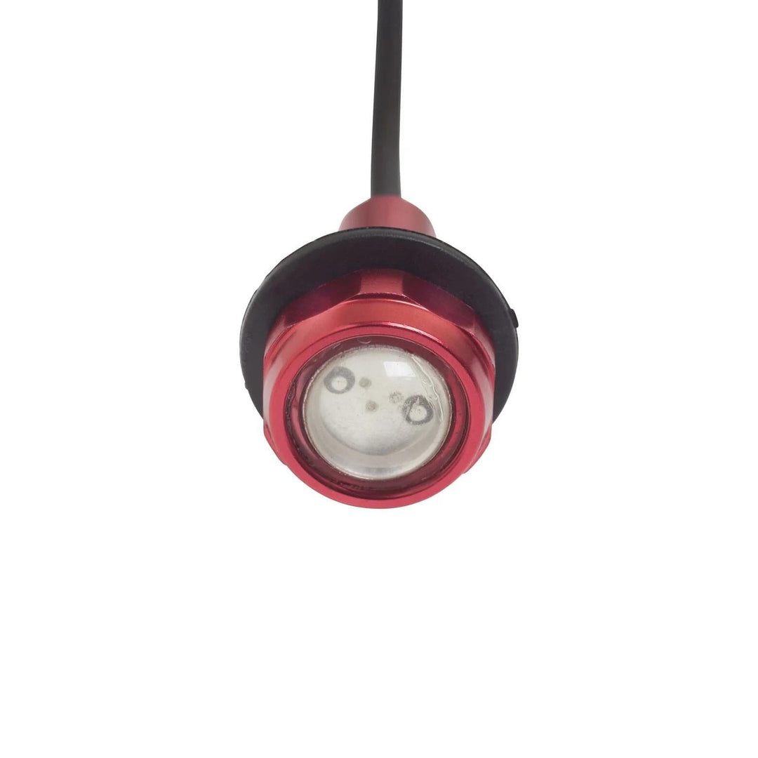 2-Piece Super Bright LED Button Light Kit Yak-Power Red 