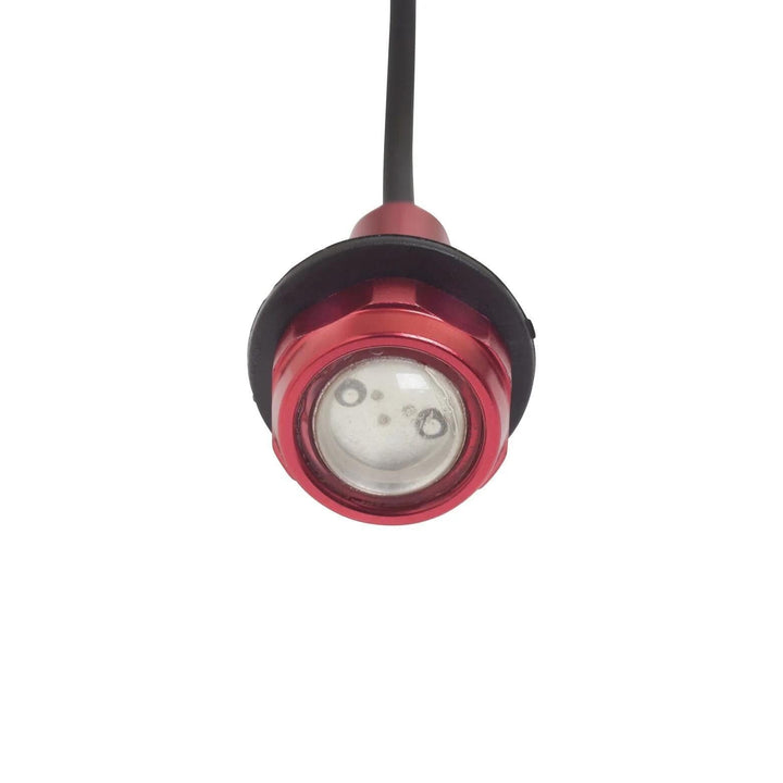 2-Piece Super Bright LED Button Light Kit Yak-Power Red 