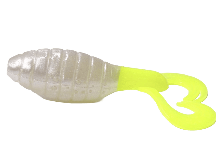 Bubba Clucker Mullet 3” - 7pk Lure Chicken Boy Lures Pearl-Chartreuse 