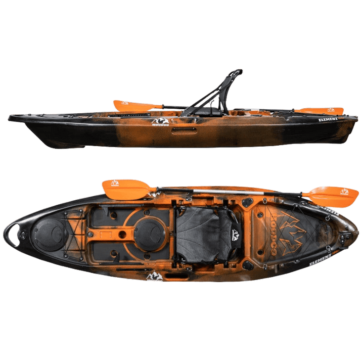 Hoodoo Element 100S Sit On Top Kayak Vessels Hoodoo Sports Molten Lava 
