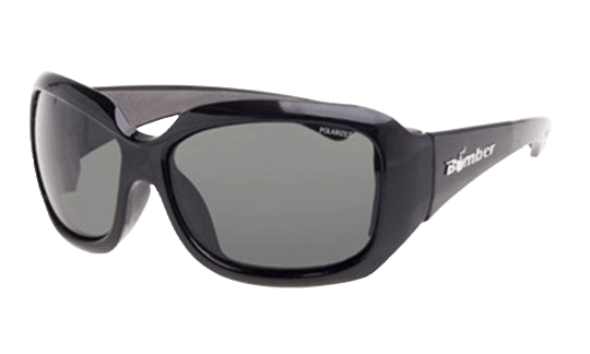 Bomber Polarized Floating Eyewear Accessories Bomber Sugar Bomb Matte Black Frame Smoke Polarized Lens