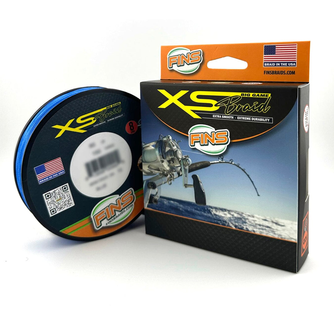 XS Big Game Fishing Braid 40-80lb. Fishing Line FINS Braids 40 150 yards Blue