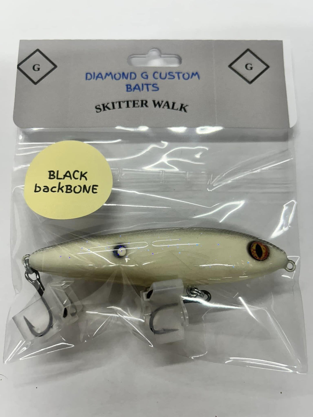 Diamond G Custom Baits - Skitter Walk Diamond G Custom Baits Black Backbone 