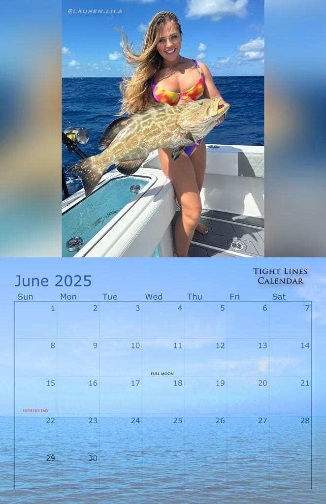 The 2025 Tight Lines Saltwater Fishing Calendar Line Cutterz