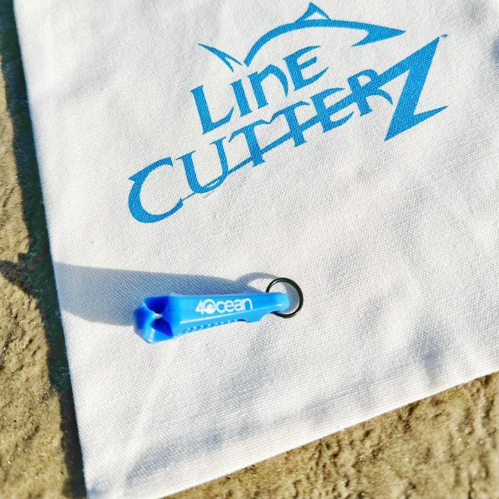 Line Cutterz x 4ocean Conservation Blue Fishing Line Cutting Zipper Pull Zipper Pull Line Cutterz 