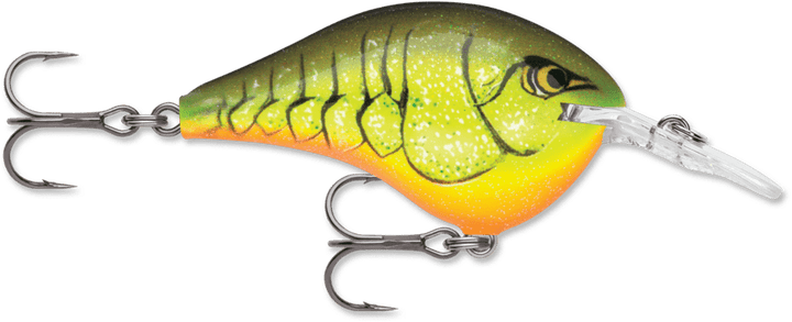 Rapala - DT Series Crankbait Rapala 4' Chartreuse Rootbeer Crawdad 