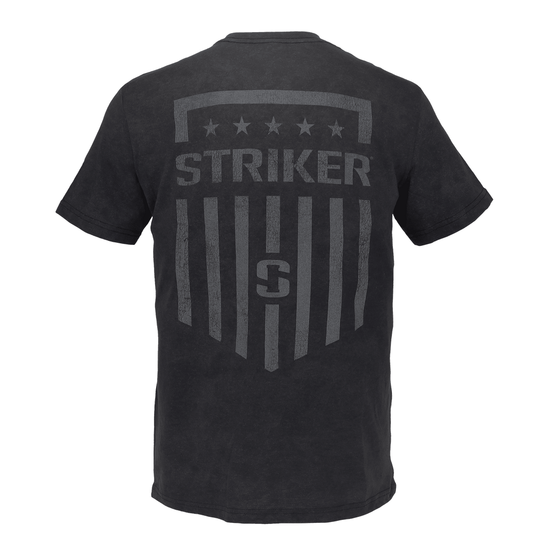 Striker® Freedom Flag Tee Clothing Striker Black S 