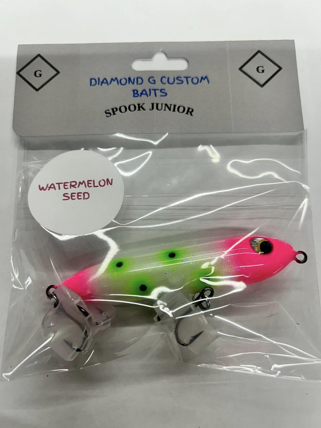 Diamond G Custom Baits - Spook Junior Diamond G Custom Baits Watermelon Seed 