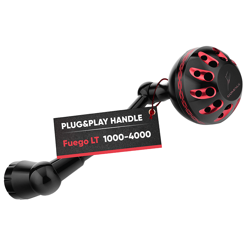 Gomexus Plug&Play Aluminum Power Handle For Daiwa Fuego LT Spinning Reel Gomexus 1000-4000 Black/Red 