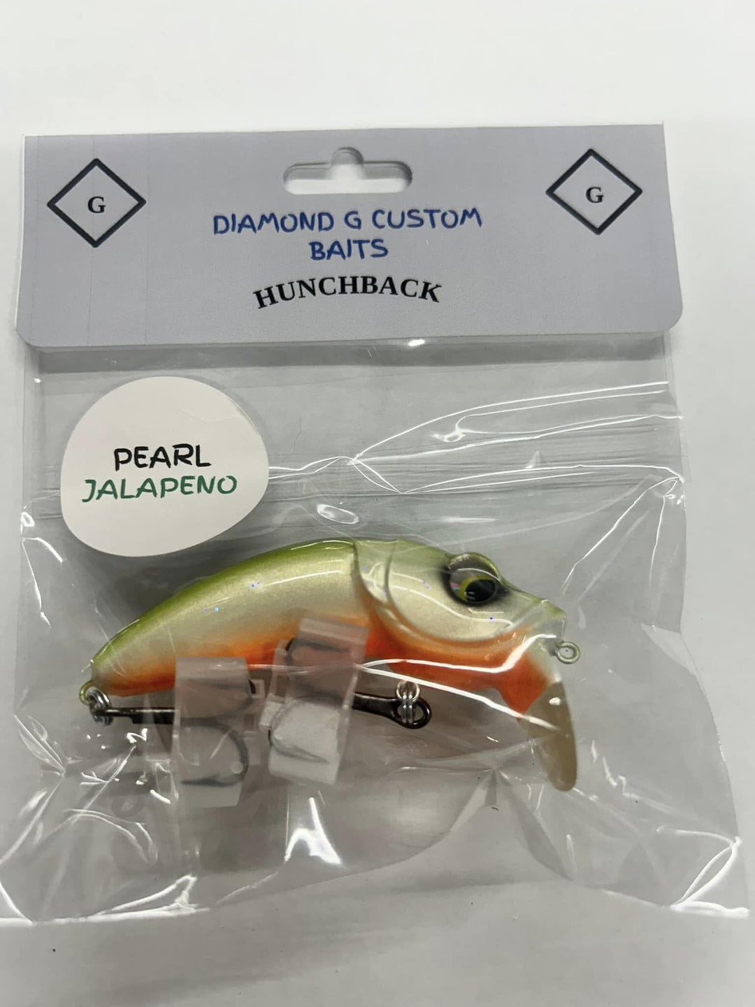 Diamond G Custom Baits - Hunchback Diamond G Custom Baits Pearl Jalapeno 