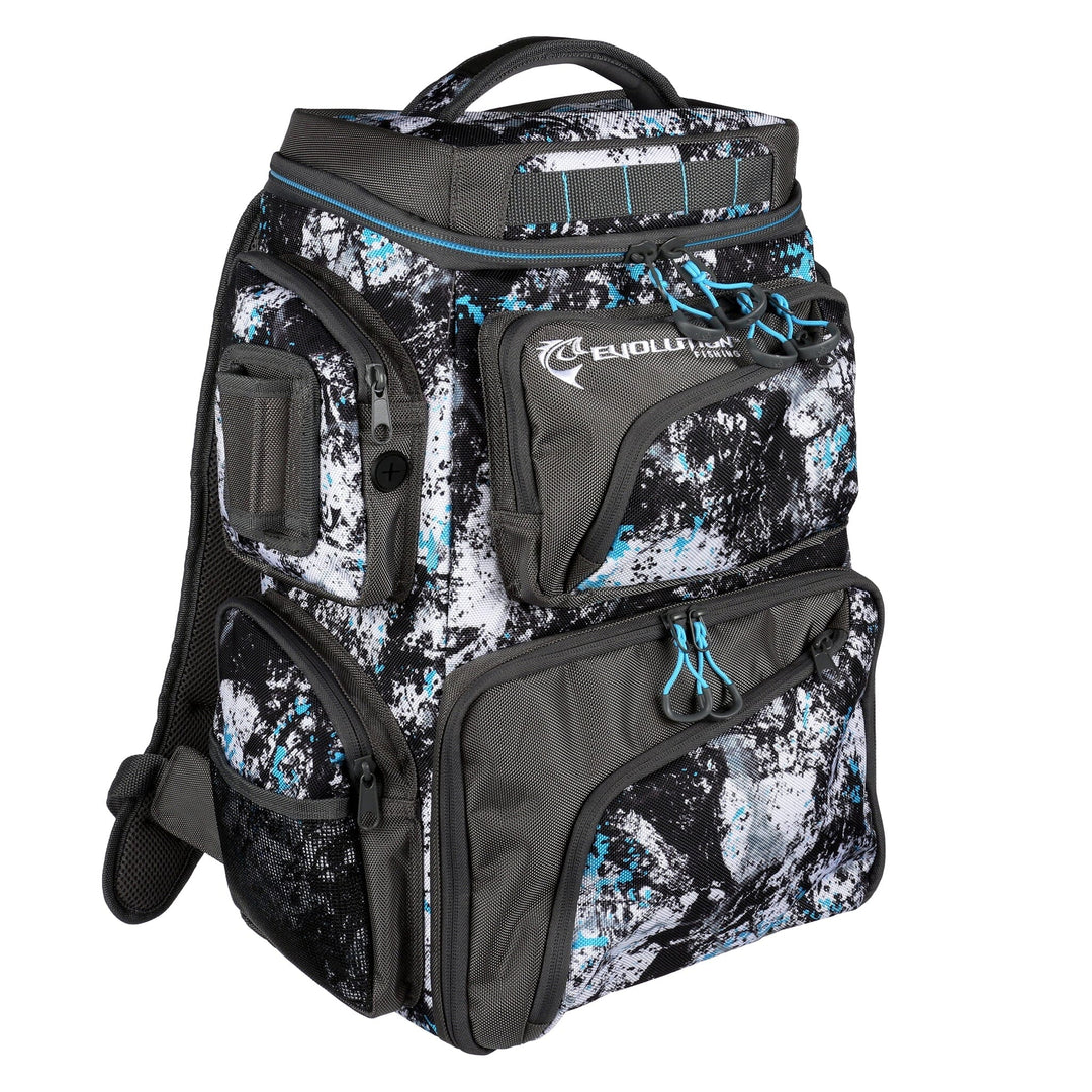 Largemouth 3600 Tackle Backpack with Cooler Top Tackle Storage Evolution Outdoor 