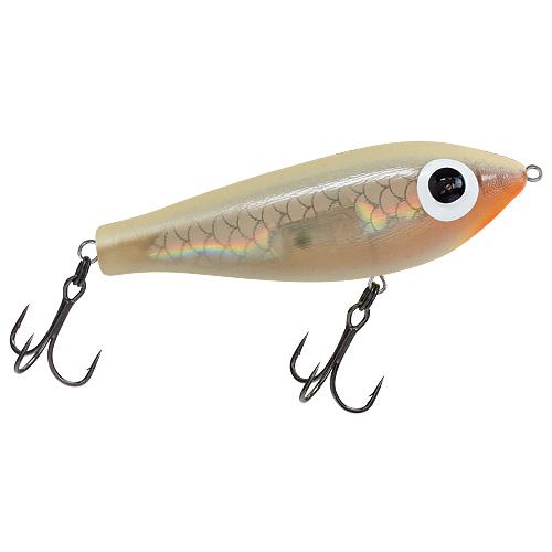 Paul Brown's Fat Boy Pro Sinking Twitchbait Lure Mirrolure Bone Back Silver Insert Bone Belly Orange Throat 