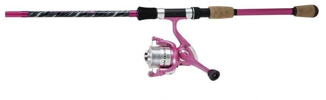 Okuma - Fin Chaser X - Spinning Rod Reel Combo Okuma 7ft - 2 Piece - Pink 