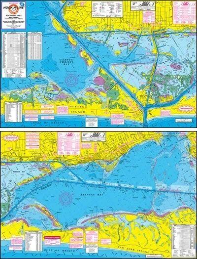 Hook -N-Line Fishing Map Unknown Wade - Rockport 