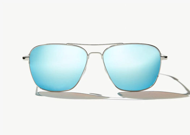 Bajio Sunglasses - Glass Lenses Apparel Bajio Sunglasses Snipes Silver Gloss Blue Mirror