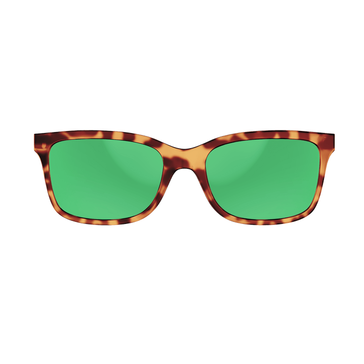 Redtail Republic Sunglasses Accessories Redtail Republic Matagorda Tortoise Green Mirror