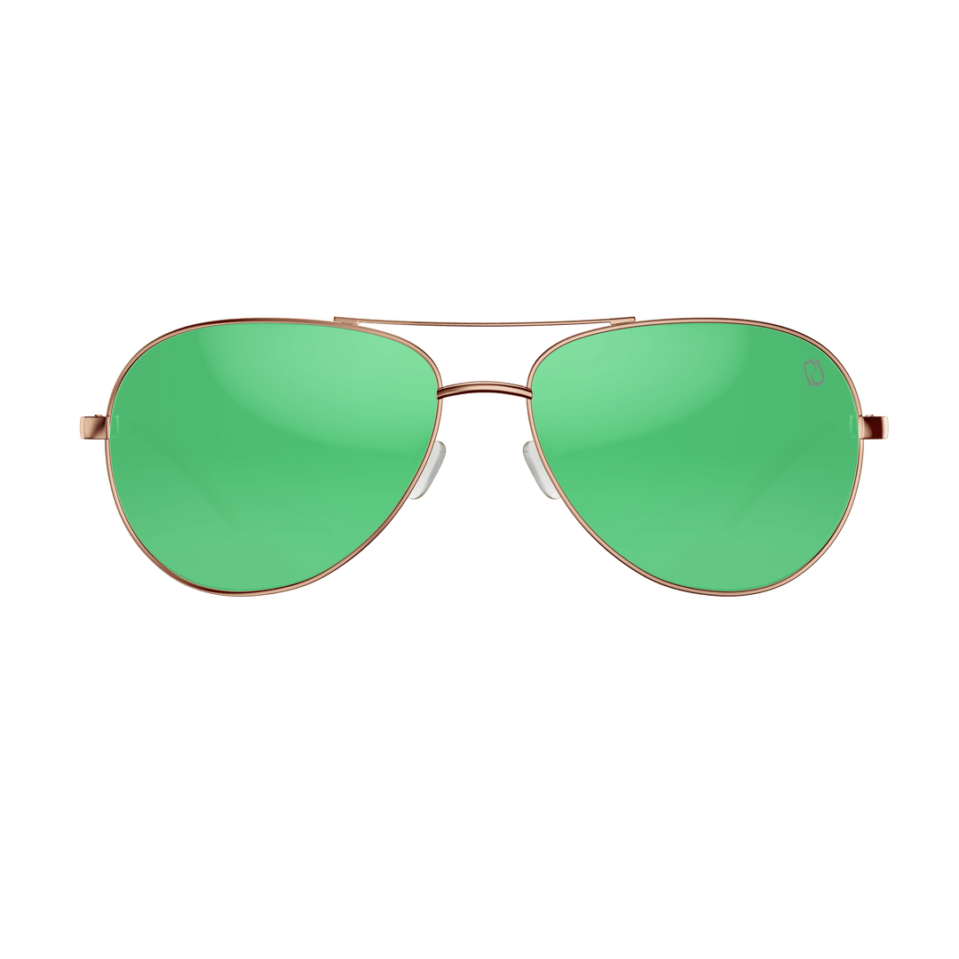 Redtail Republic Sunglasses Accessories Redtail Republic Sandbar Gold Green Mirror