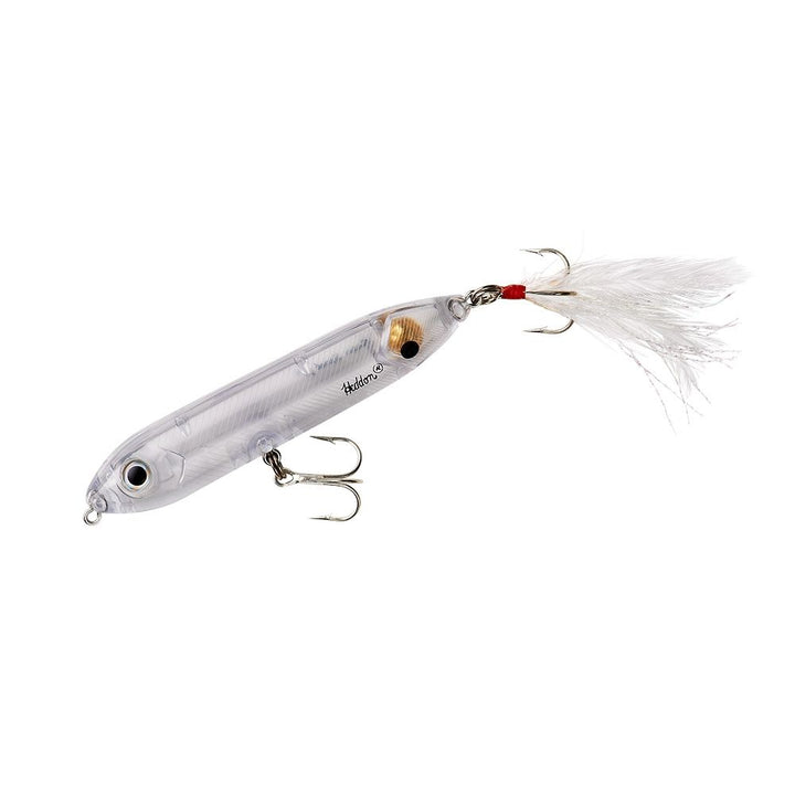 Heddon Feather Dressed Super Spook Jr Lure Heddon Lures 1/2oz Clear 